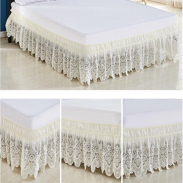 Cache sommier carre blanc