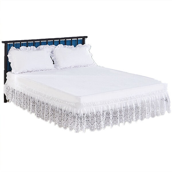 Cache sommier carre blanc