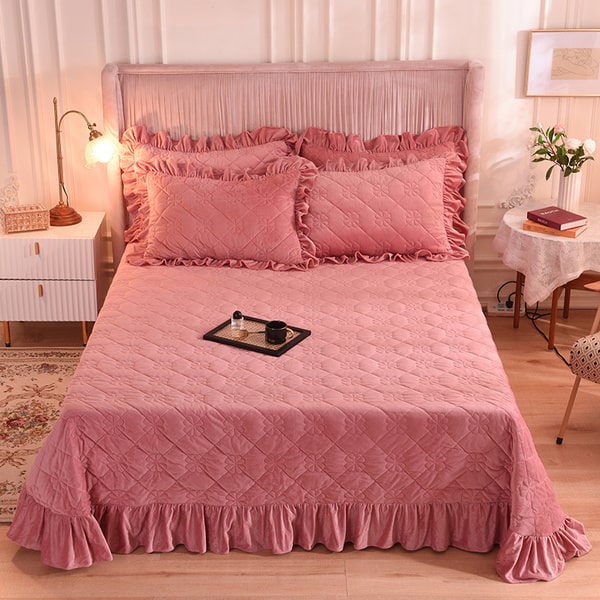 Surwin Couvre Lit Matelassé Pour 1/2 Personnes,Impression Flamant 3D Dessus De Lit Réversible Couverture Surwin Couvre Lit Matelassé Pour 1/2 Personnes,Impression Flamant 3D Dessus De Lit Réversible Couverture
