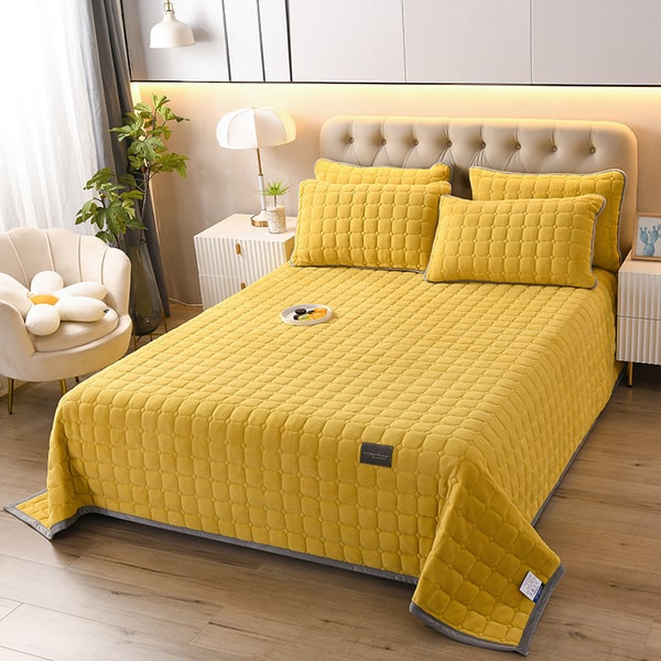 Couvre lit bleu canard
