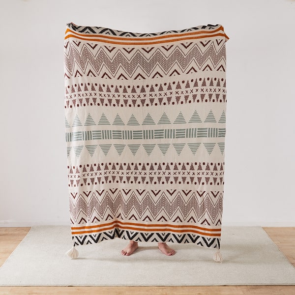 Couvre lit bohème chic polyester