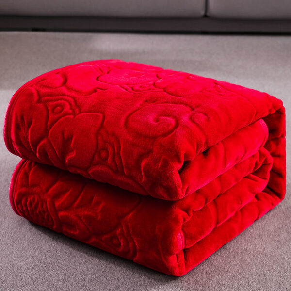 Couvre lit boutis prune rouge foncé
