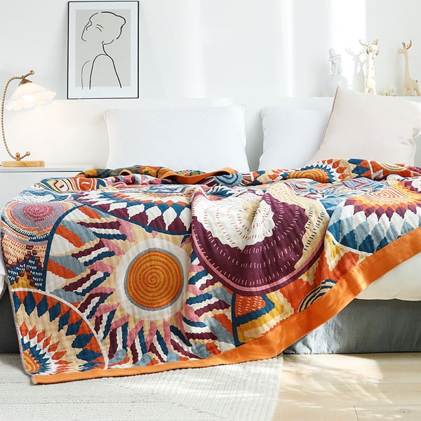 Couvre lit en coton tissu