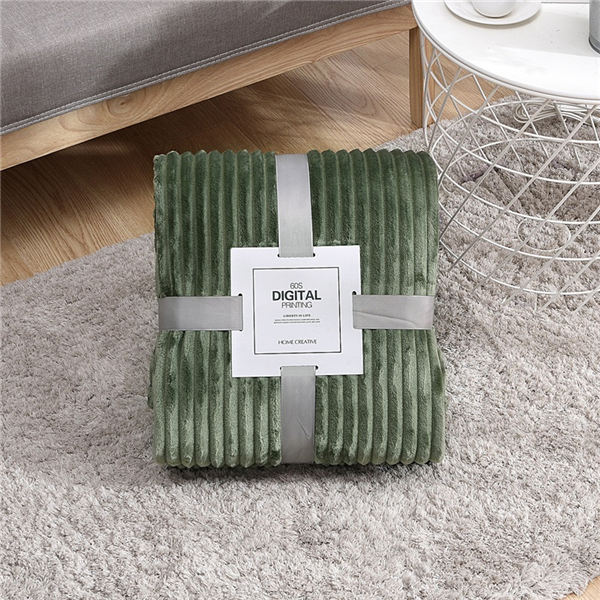 Couvre lit flanelle vert