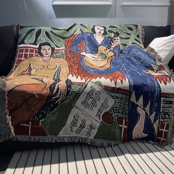 Couvre lit jacquard décoration