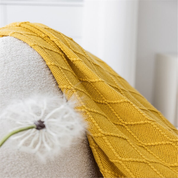Couvre lit jaune fleur