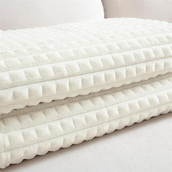 Couvre lit molletonné creme