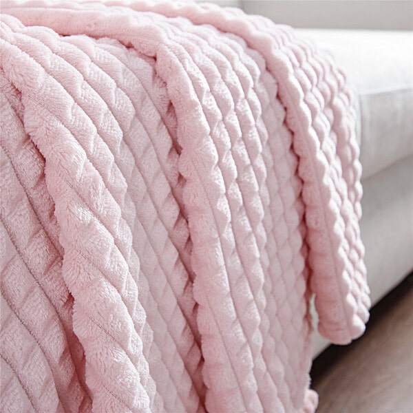 Couvre lit molletonné rose payette