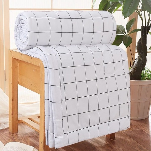 Couvre lit parme noir blanc