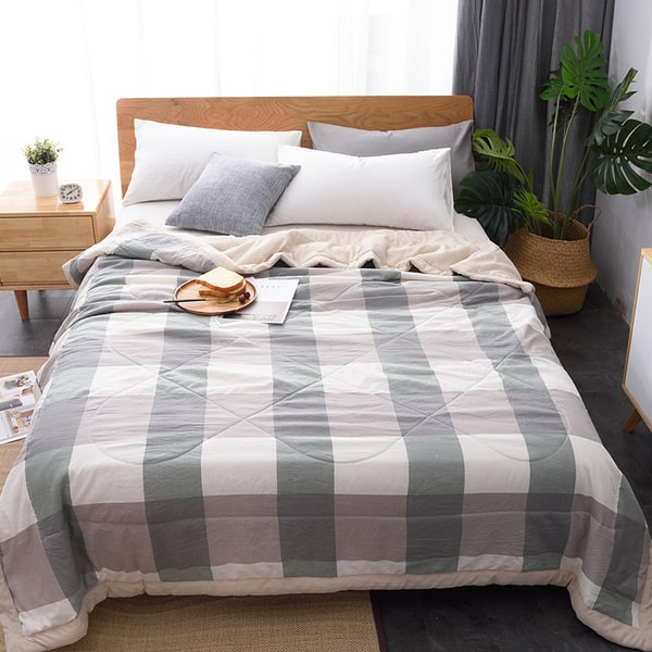 Couvre lit parme beige