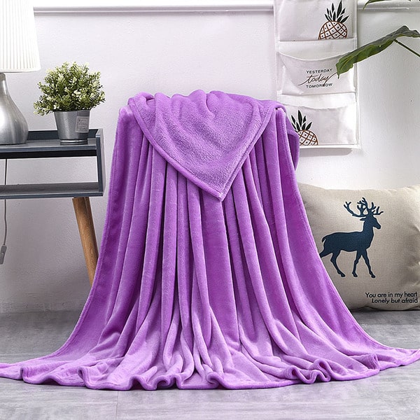 Couvre lit polaire violet