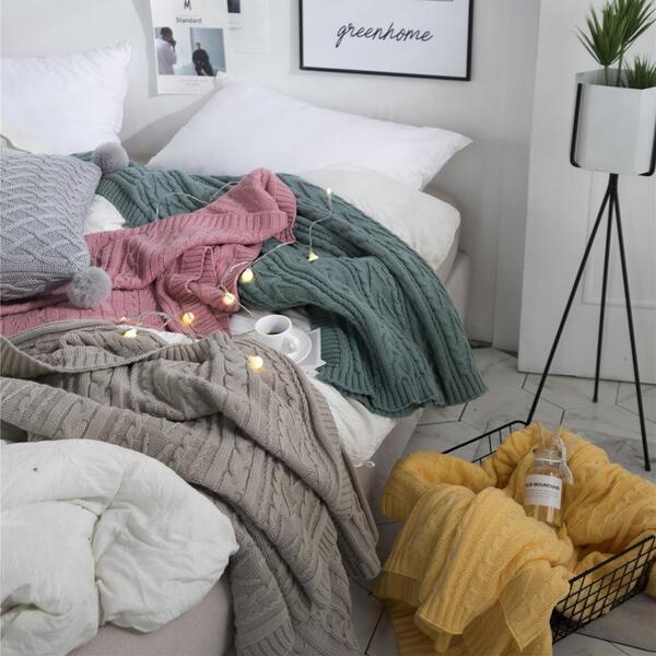 Couvre lit rose