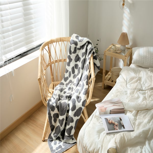 Couvre lit tricot beige