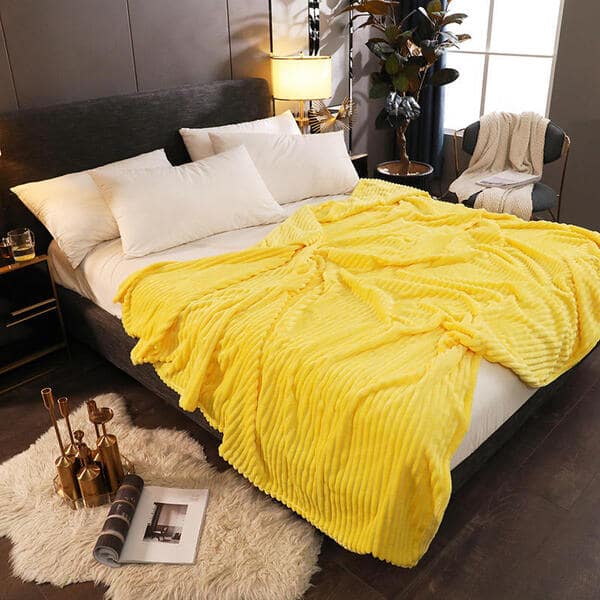 Couvre lit une place jaune