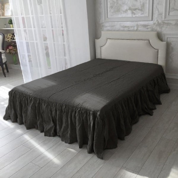 Cache sommier 160x200 lin