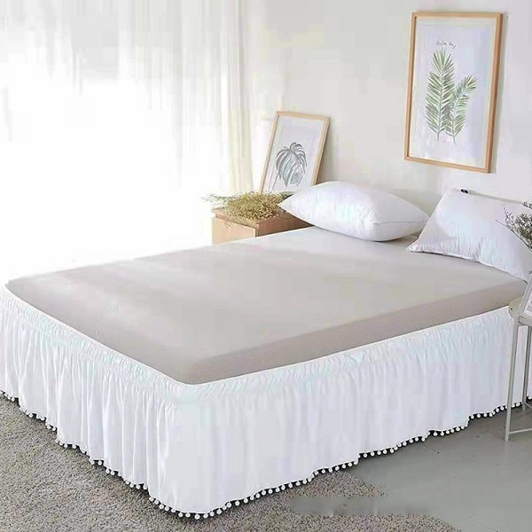 Cache sommier blanc 140x200