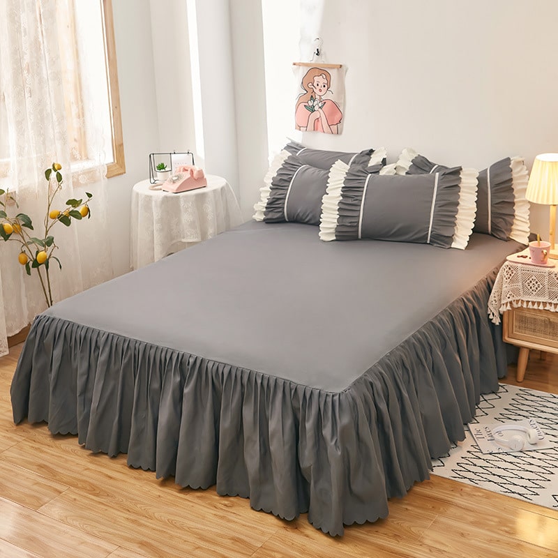 Cache sommier gris anthracite