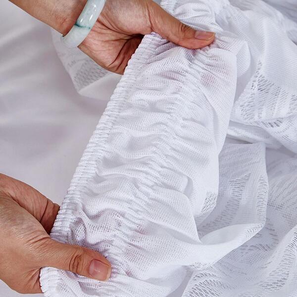 Cache sommier carre blanc