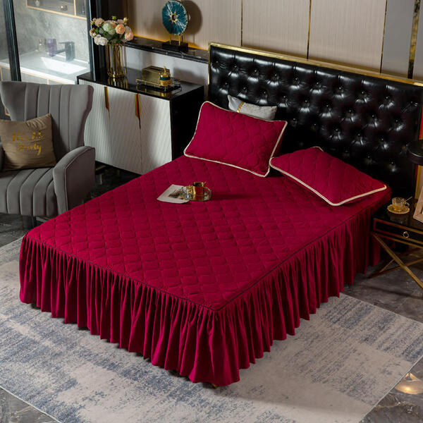 Couvre-lit pas cher rouge