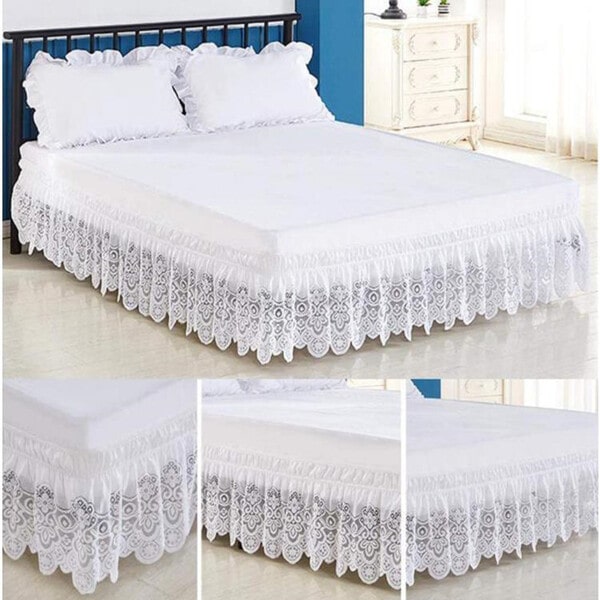 Cache sommier carre blanc