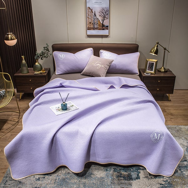Couvre lit boutis 2 personnes vviolet