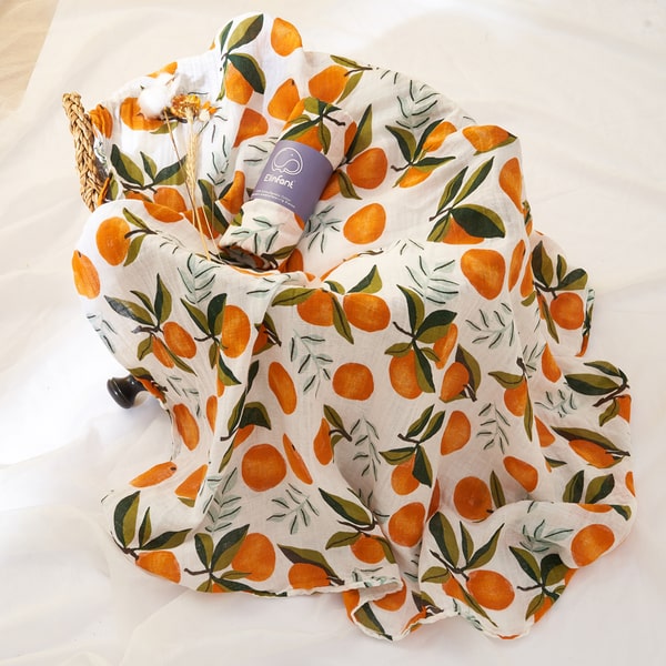 couvre lit garcon orange