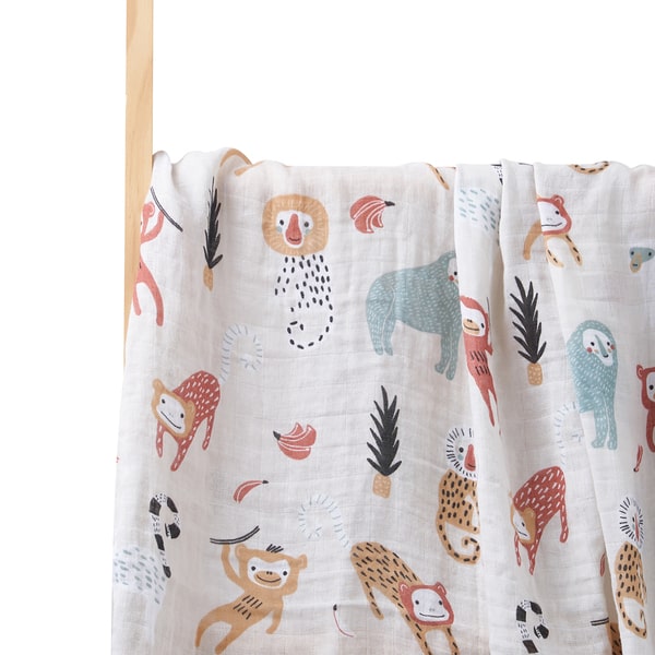 couvre lit garcon singe