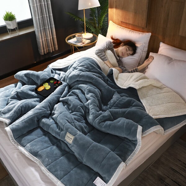 couvre lit hiver