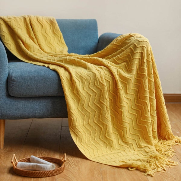 couvre lit laine grosse maille le couvre lit