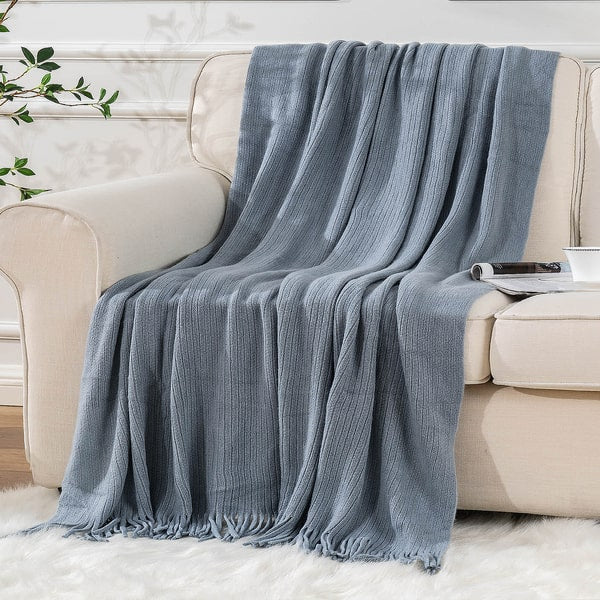couvre lit leger bleu