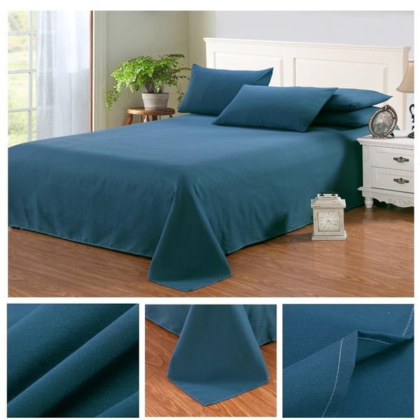 couvre lit moderne bleu