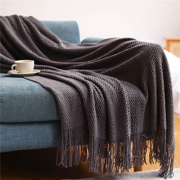 Couvre lit moderne noir et blanc gris foncé noir
