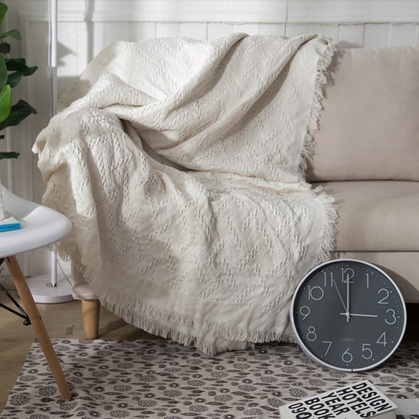 couvre lit pour canapé horloge
