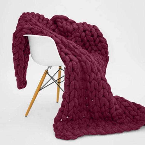 couvre lit prune rouge