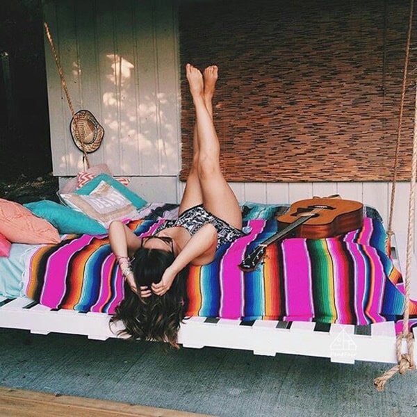 couvre lit rayé femme