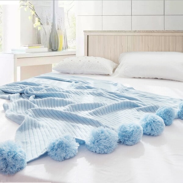 couvre lit tendance 2021 bleu jolie