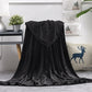 Couvre lit fausse fourrure noir