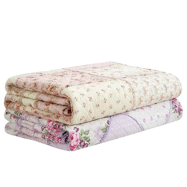 Couvre lit floral coton doux