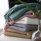 Couvre lit laine tricoté