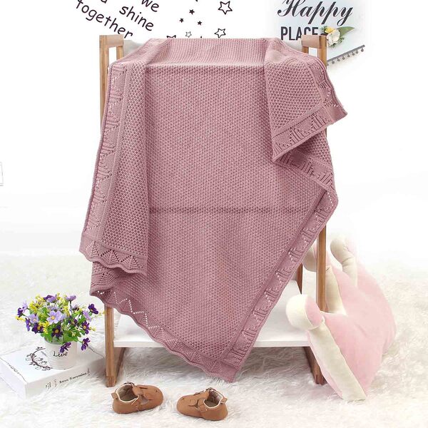 Couverture bébé en tricot de coton