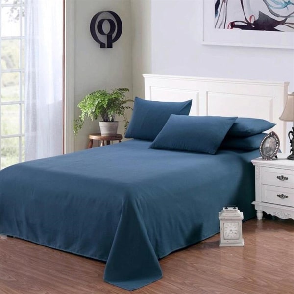 couvre lit moderne bleu 